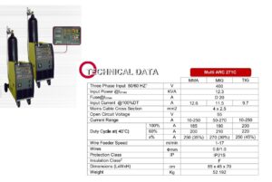 Joosha Multi ARC 271C 3ph Inverter MIG/MAG Welding Machine