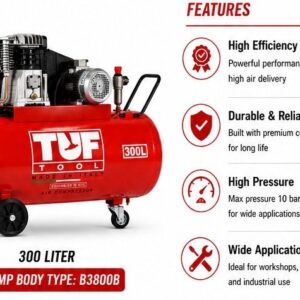 TUF TTCM14300-4 300LITER AIR COMPRESSOR 4HP