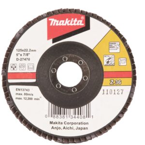 Flap disc 22.23 x 125mm, Z36
