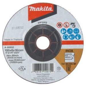Grinding wheel 100 x 6 mm, WA36N, Metal, Stainless