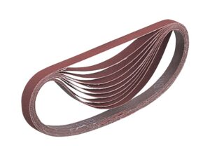 Abrasive belt 9 x 533 mm, 60G, Wood / Metal, 10 pcs