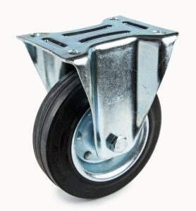 CASTER WHEEL RUBBER 1.5" FIXED