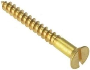 NJM Brass Plated Golden Screw 2 Inch Length x 8 mm (100 Pieces)