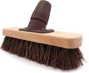 COTTAM 8 Inch Deck Scrubbing Brush Head, Rapid-Lock No-Tools Shank Fitting
