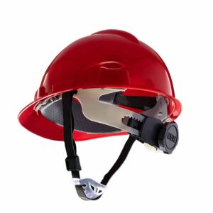 Safety Helmet with Ratchet, Red