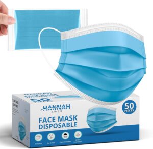 Disposable 3-Ply Face Mask, Blue, 50 pcs