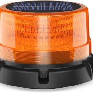 Solar LED Rotating Beacon Light with Magnet
