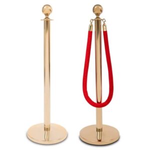 Crowd Control Stanchion with Rope Barrier