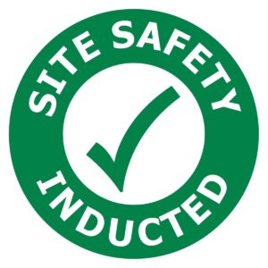 Site Safety Inducted Hard Hat Label, 45 mm