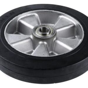 Tente Black Rubber Trolley Wheel, 250 mm, 1000 kg