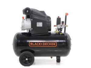 Black & Decker Air Compressor with 50 Litre Tank, 2HP Pump, Powerful Performance, Heavy Duty, Portable for DIY & Home Use, Black