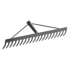 heavy duty tempered single piece curved rake head
