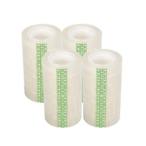 Clear Tape Rolls – [1/2 Inch x 25 yards] Transparent Tape for Office, Home, School, Gift